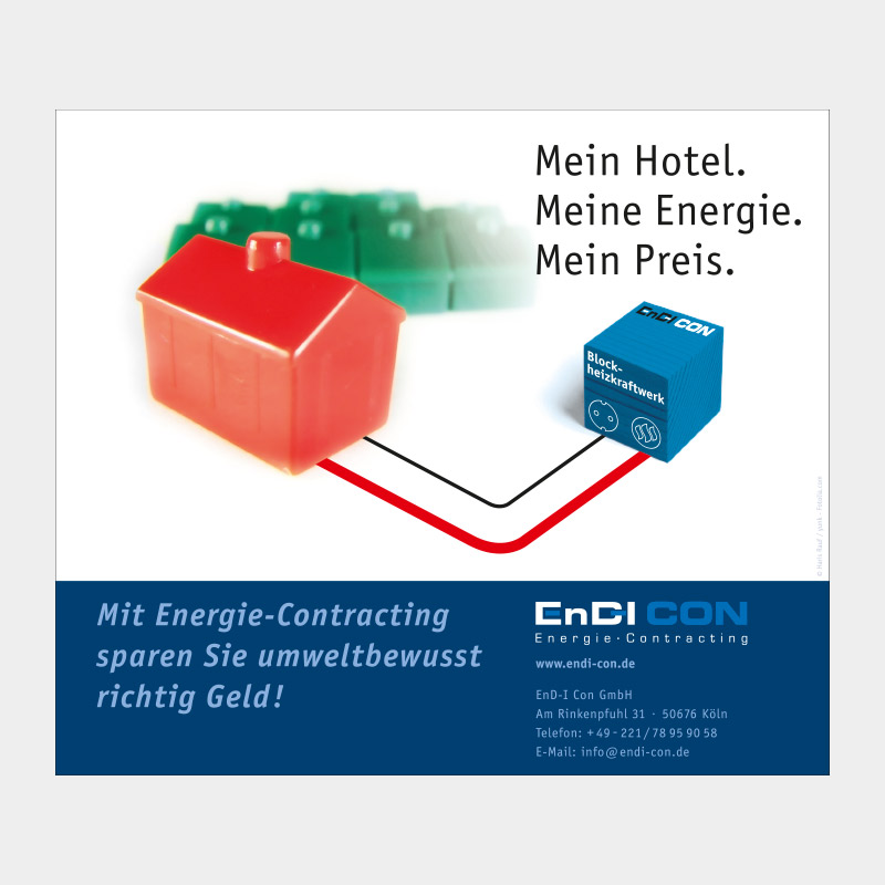 Anzeige in Fachzeitschrift zum Thema Energie-Contracting für die EnD-I Con GmbH