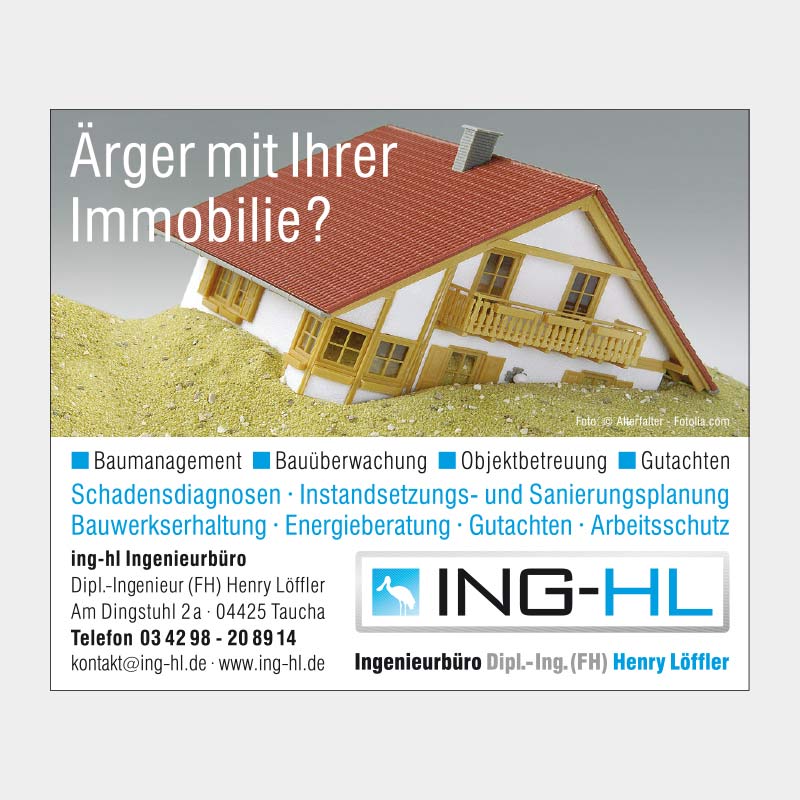 Anzeige für das ING-HL Ingenieurbüro