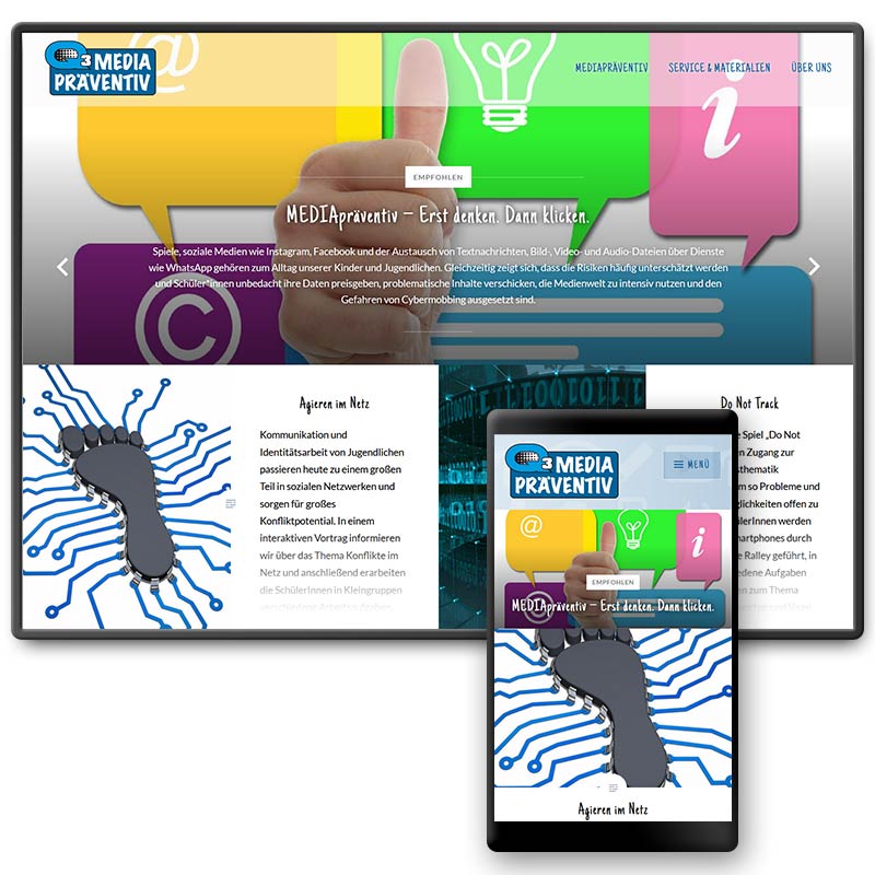 Website für medienpädagogische Projektangebote der Q3. Quartier für Medien.Bildung.Abenteuer gemeinnützige mbH, Traunstein – Webdesign aus Leipzig
