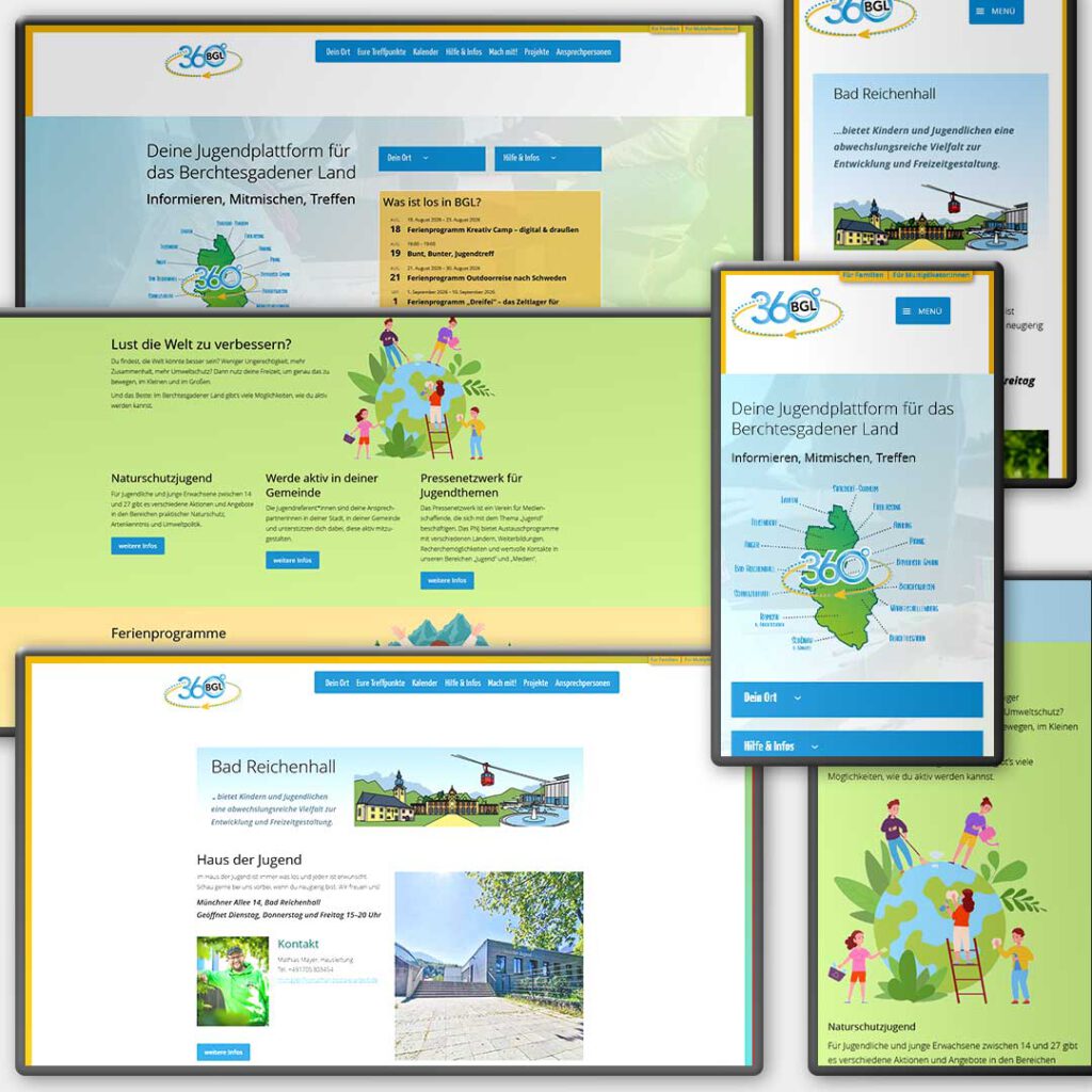 Website für Jugendfreizeit-Angebote im Landkreis Berchtesgadener Land im Auftrag von Q3. Quartier für Medien.Bildung.Abenteuer gemeinnützige mbH, Traunstein – Webdesign aus Leipzig