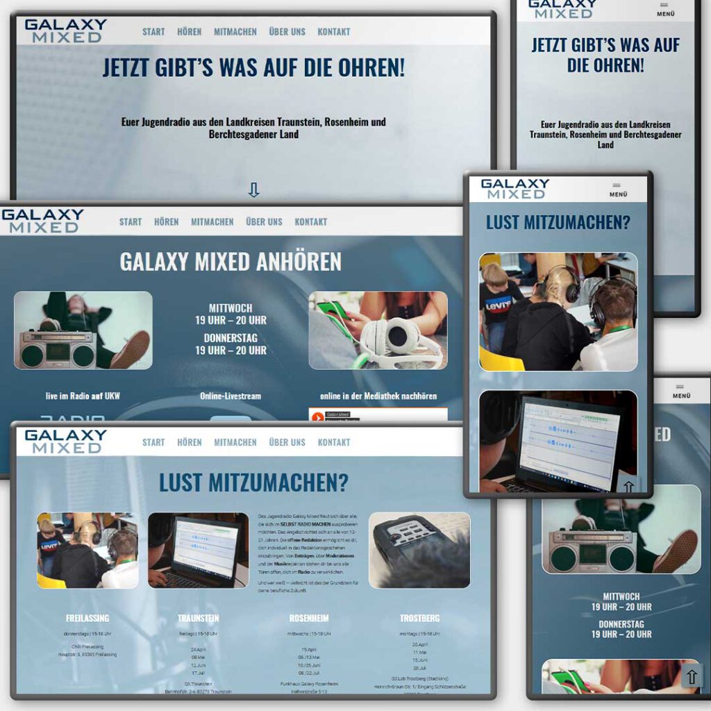Website für die Jugendradiokurse für Südostoberbayern der Q3. Quartier für Medien.Bildung.Abenteuer gemeinnützige mbH, Traunstein – Webdesign aus Leipzig