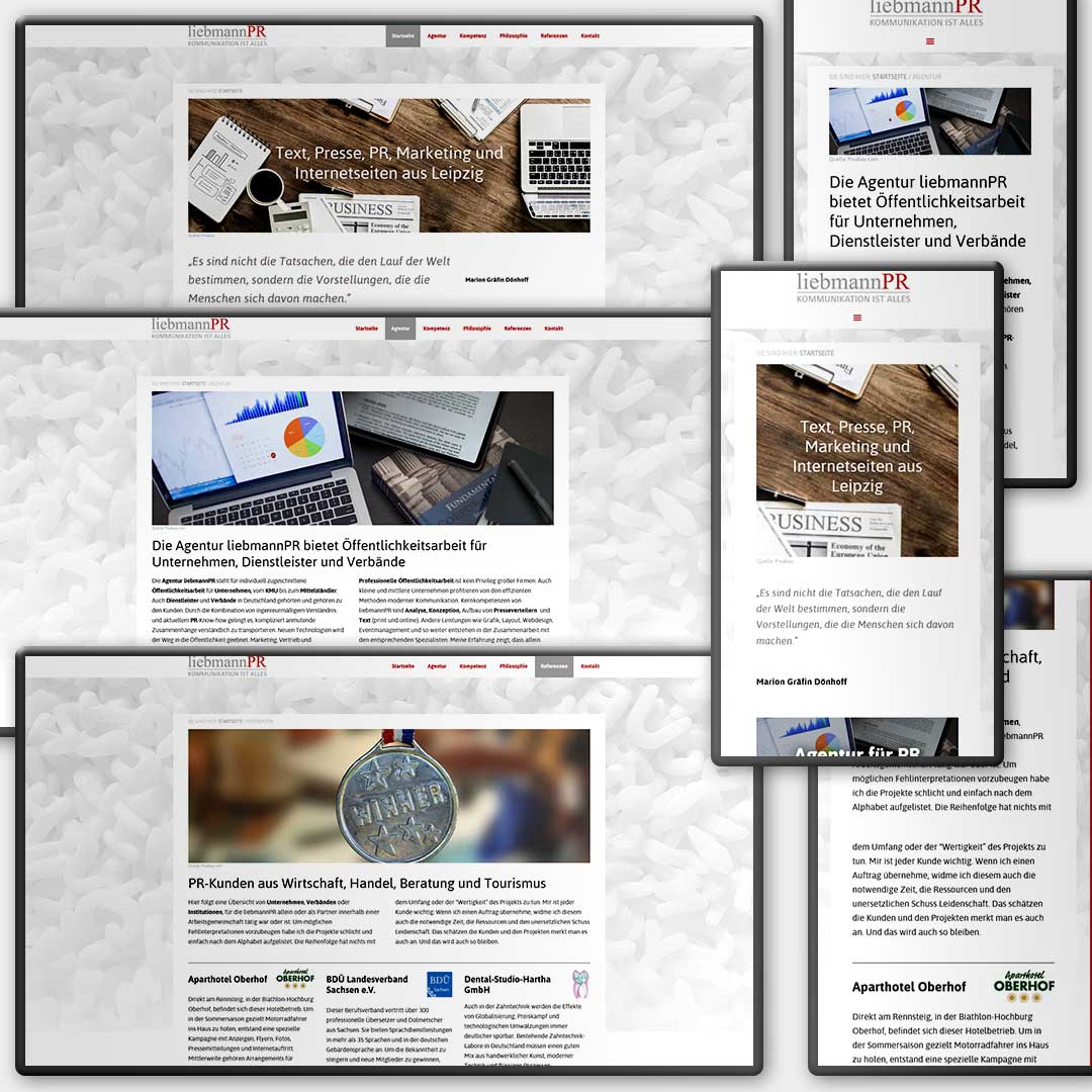 Website für die PR-Agentur Liebmann PR, Leipzig – Webdesign aus Leipzig